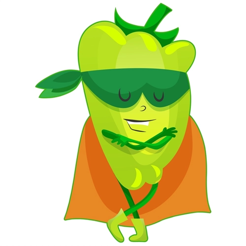 Superhero Classroom Vegetable Transparent Sticker
